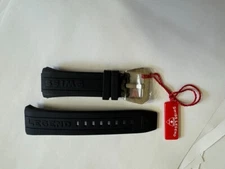 Man's Swiss Legend Trimix Silicone/Rubber Black watch band strap