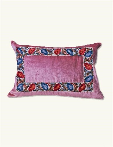 Victorian Trading Co April Showers Pink Velvet Floral Cushion Pillow Cover 6C - Picture 2 of 2