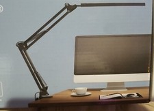 LED Desk Lamp Adjustable Swing Arm Lamp with Clamp Eye-Caring Reading Desk Light