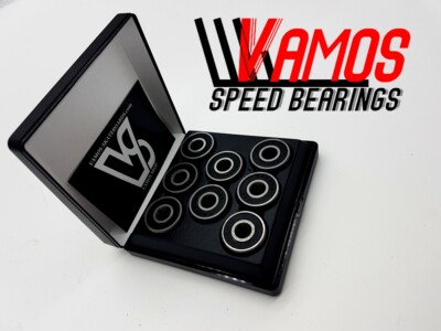 VAMOS Skate Bearings -BLACK SKATE Premium Kugellager Longboard High Speed Fidget
