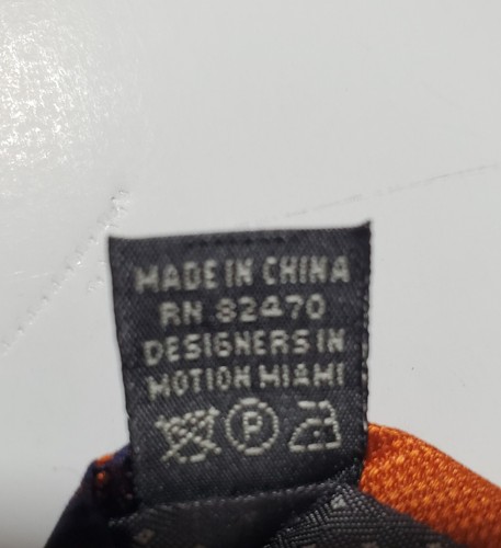 Corbata de lujo para hombre Daniel de Fasson naranja cobre púrpura rayas seda tejida - Imagen 10 de 11
