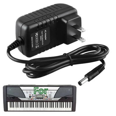 12V 2A AC Adapter Charger for Yamaha PSR-GX76 Keyboard Power Supply