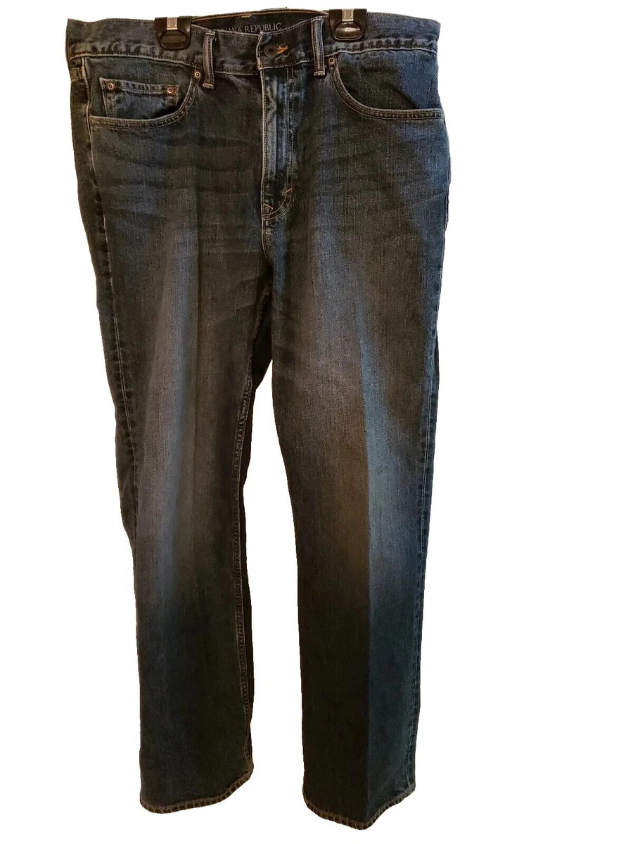 Jean Banana Republic Homme - Taille 35x32 - Coupe Droite Vintage Délavé Léger - Occasion Très Bon état