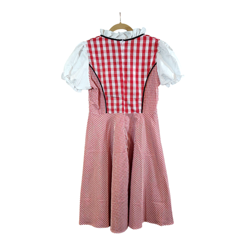 German Gingham Dirndl in Red & White Oktoberfest Bavarian Cosplay Women's XL - Picture 6 of 7