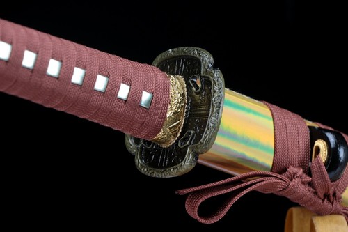 Katana Sword Colorful Sheath Handmade Carbon Steel Forging Gift Sharp - Picture 6 of 8