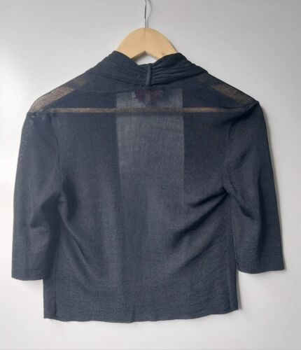 DIANA FERRARI Womens Black Short Sleeve Cardigan Bolero Shrug Size Small EUC - Picture 2 of 13