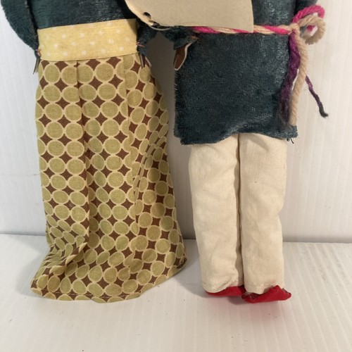 Vintage Handmade Navajo Doll Pair w/maker’s certificate Joann Silversmith - Picture 5 of 8