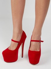 Womens Stiletto Platform High Heels Ladies Ankle Strap Wedding Prom Party Shoes