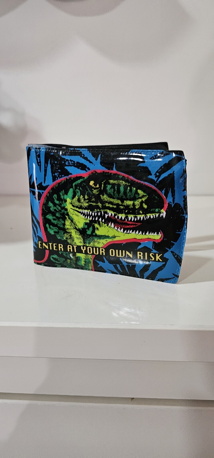 Vintage Children's Youth Bifold Jurassic Park Wallet Torn Seam 90s Nostalgia-image