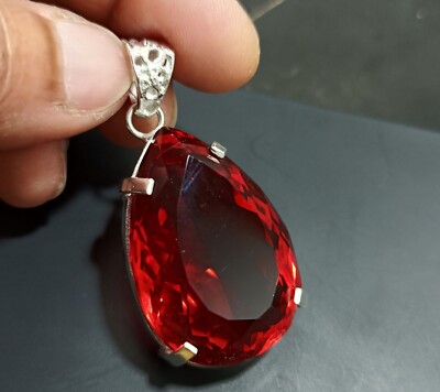 EGL Certified Natural 80.90 Ct Brazilian RED Pear Topaz Pendant Loose Gemstone