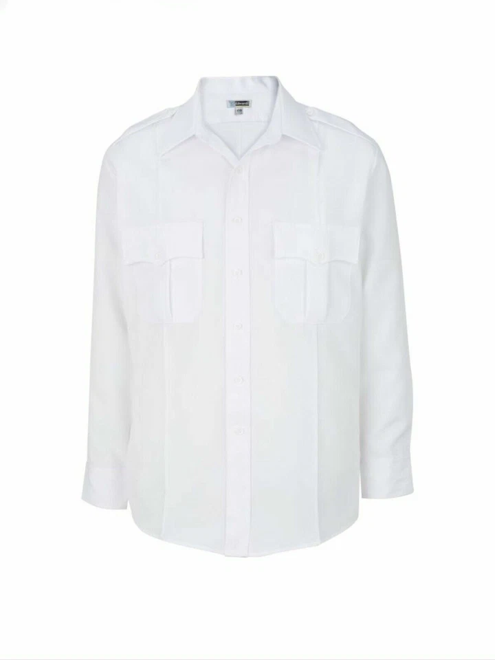 Liberty EMS Button Up Work Shirt Short/ Long Sleeve White/ Blue New Old Stock - Image 4 of 4