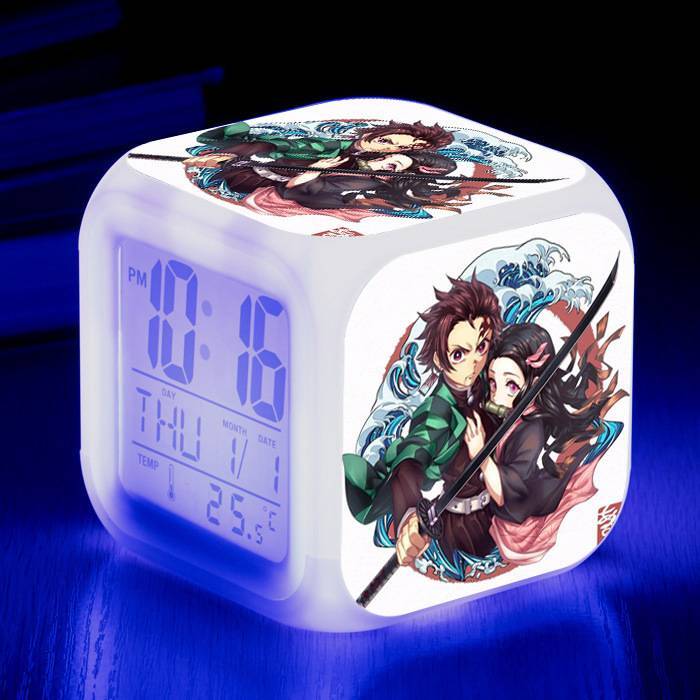 Anime Demon Slayer Digital Alarm Clock Animation Peripheral Alarm 