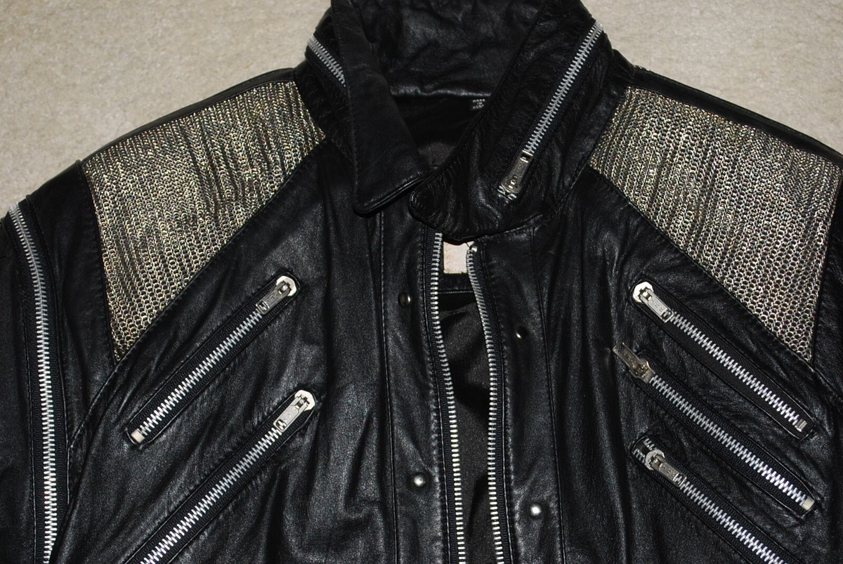 マイケル・ジャクソン ナイロンジャケット Sサイズ ブラック Michael Jackson 1980's J Park Collection BEAT IT Black