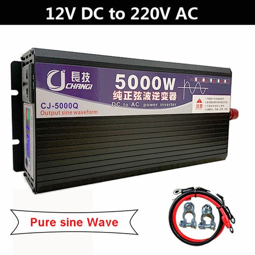 5000 Watt Power Inverter Pure Sine Wave 12/24/48V DC to 220V AC LCD RV Caravan - Picture 7 of 9