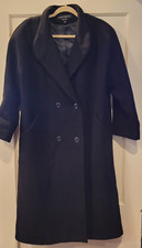Donny Brook Shell 100 Wool Black Pea Coat Size 14P