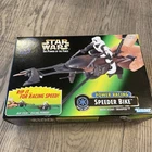Star Wars Power Of The Force. Power Racing Speeder Bike with Scout Trooper NIB