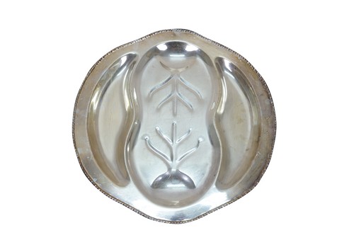 Antike Lehman Brothers Silber Teller Fuß Fleisch Servierplatte Tablett 19" - Bild 1 von 14