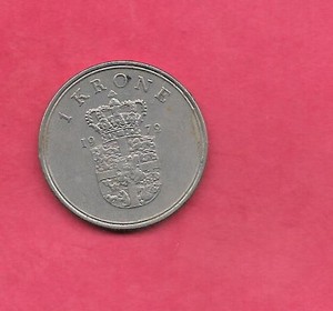 DENMARK KM851.2 1972 KRONE VF VERY FINE NICE OLD VINTAGE COIN