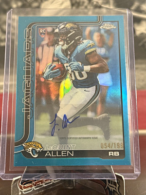 Topps Chrome 2025 LeQuint Allen Rookie Auto JERSEY MATCH  /150 Jaguars