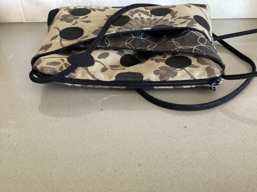 Maruca Crossbody Purse Small Boho Olive/Blk/Brn Jacquard Handmade Boulder CO - Picture 4 of 9