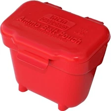 MTM ABP Ammo Belt Pouch for 22LR to 9mm, USA Made, Red Small, 