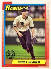 2025 Topps Series 1 Corey Seager 1990 Topps Insert Texas Rangers #T90-4