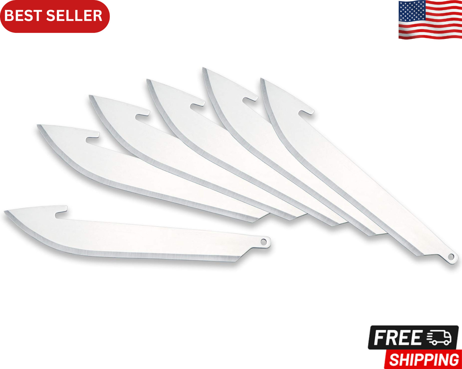 OUTDOOR EDGE 3.5" Razorsafe Replacement Knife Blades, 6 Piec