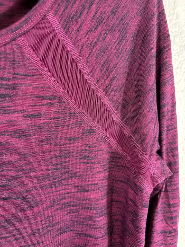 Camisa Ideology Para Mujer XS Manga Larga Raglán Top Jaspeado Pullover Atlético Casu Foto 3 de 4