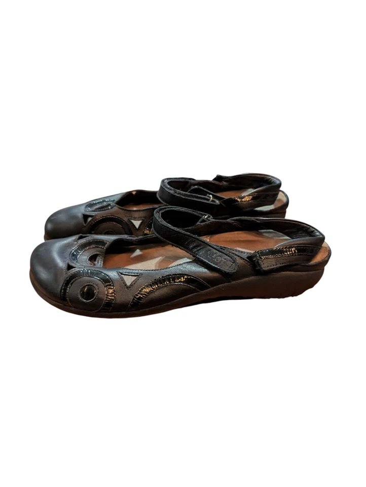 Zapatos Mary Jane NAOT Matai para mujer de gamuza negra/cuero negro talla 41 Foto 2 de 4