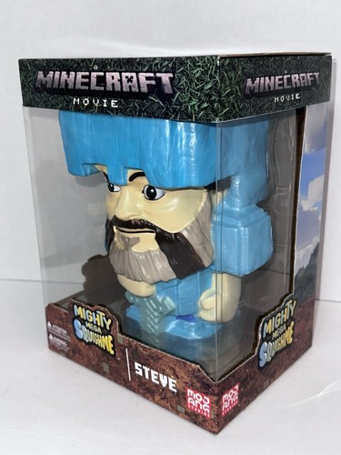 Minecraft Movie MIGHTY MEGA SQUISHME Jack Black As Steve 9" Figure 2025 NEW - Picture 2 of 5