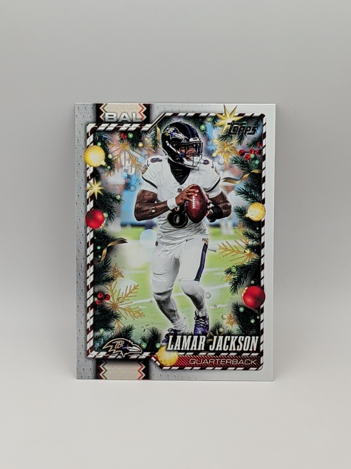 2026 Topps Holiday Lamar Jackson #5 SP Holiday Back Variation Baltimore Ravens