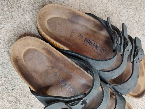 Birkenstock Florida Soft Footbed Black Leather - Women's Size 36/5 US standard - Picture 10 of 10