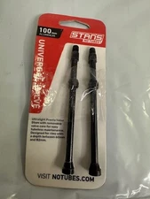 Stan's NoTubes Alloy Valve Stems | 100mm Aluminum | Pair | Black  *new