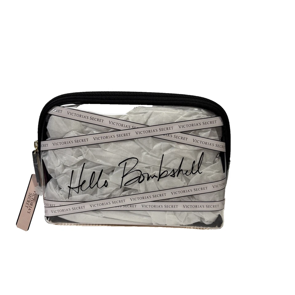 Victoria's Secret Hello Bombshell Bolso de Belleza Estuche de Maquillaje Cosmético VIAJE TRANSPARENTE Foto 2 de 4