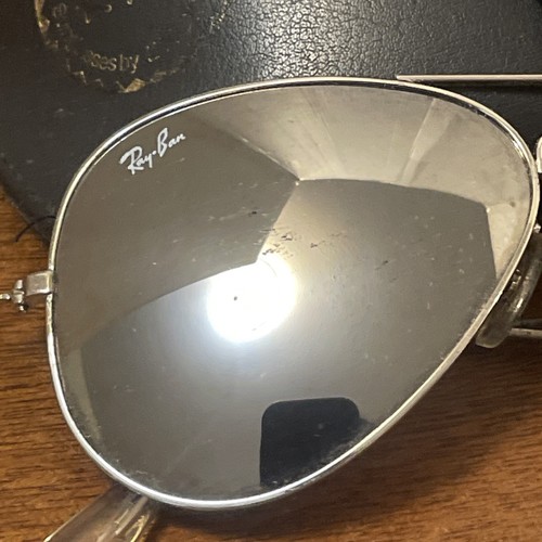 Ray-Ban AVIATOR Sunglasses 58/14-140 Silver Frame Gray Lens RB3025 Made in Italy - Picture 3 of 22