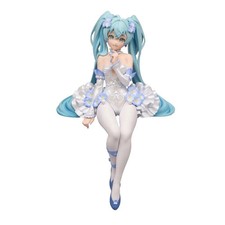 Hatsune Miku Pink Butterfly Fairy Figure White Dress PVC Sitting Model Gift 2026