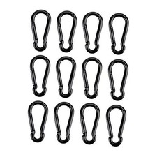12 Pcs Carabiner Clip Spring Snap Hook - M4 1.57 Inch Heavy M4 1.57Inch -12Pcs