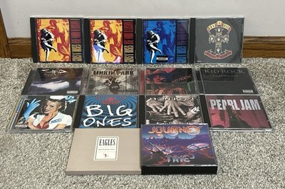 Lot Of 14 Vintage CD s 90 s Rock, Metal Bundle Guns N  Roses, Journey And More