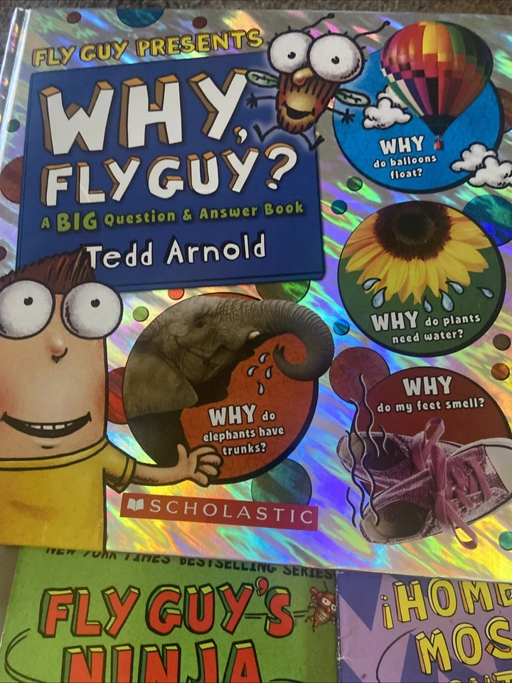 FLY GUY ~ Lot of 5 books by Tedd Arnold Children Kids ~ VERY GOOD Spanish - Image 2 of 4