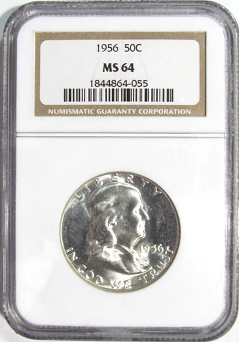 1956 FRANKLIN Silver Half Dollar NGC MS 64