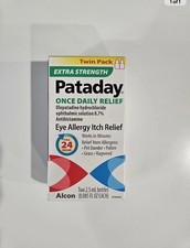Pataday Twin Pack Extra Strength Eye Allergy Itch Relief Once Daily EXP 01/27