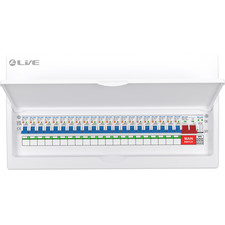 Live Electrical 125A 21 Usable Way Metal Clad Consumer Unit + SPD + 21 RCBOs