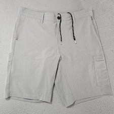 ONeill Crossover Hybrid Shorts Mens 34 Gray Stretch Cargo Boardshort Golf