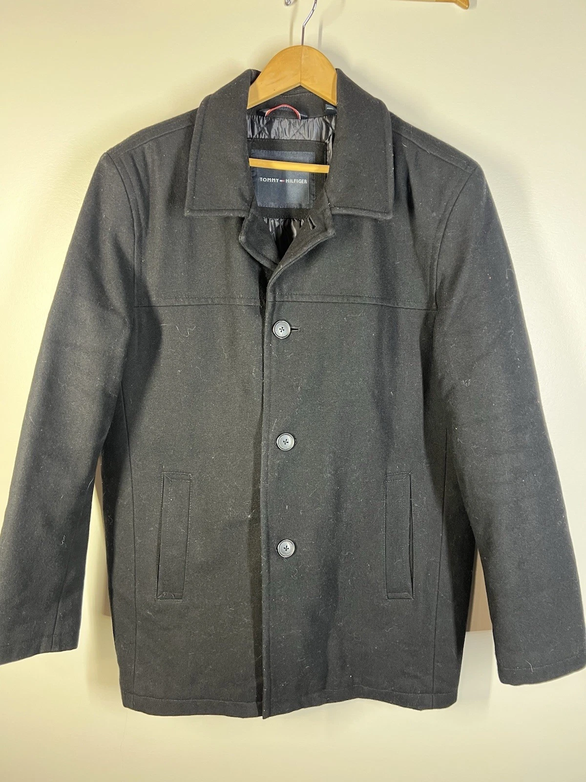 Tommy Hilfiger Men's Wool Blazer Size Large Wool Blend Polyester Lined