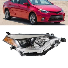 Passenger Side For Toyota Corolla 2014-2015-16 Halogen Headlight Chrome Housing