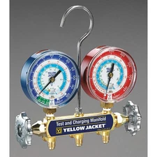 YELLOW JACKET 42005 Manifold Gauge Set, 3 1/8 in Gauge 29AU08