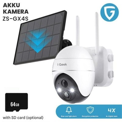 ieGeek 5MP Solar Security Camera with Spotlight & Siren Wireless Outdoor 360°PTZ