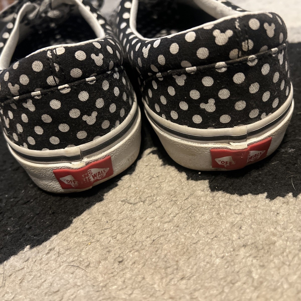 VANS Off The Wall DISNEY X Custom 2018 Mickey Silhouette Polkadots unisex Sz W 9 Disney x Vans collection proves that Mickey Mouse is still  main image 2