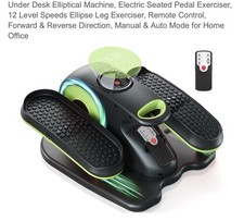 Under Desk Elliptical Machine, Electric Ellipse Leg Exerciser, Adjustable Speeds