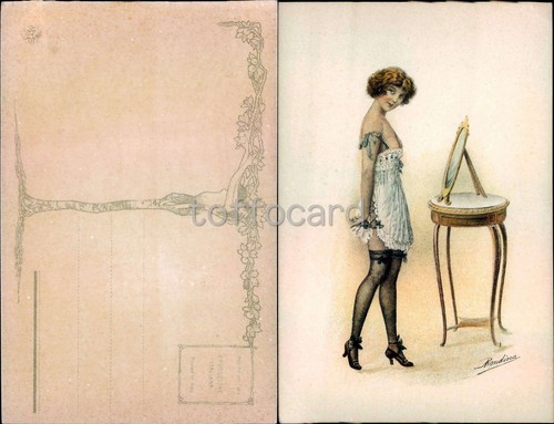 RISQUE VINTAGE EROTIC ART DECO-C87-55 - Bild 1 von 1